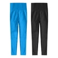 thumbnail image 4 of GEWSEY Women's 2 Piece Yoga Legging Seamless Workout High Waist Liftings Athletic Leggings (Sky Blue, 3XL), 4 of 4