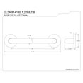 thumbnail image 2 of Kingston Brass GLDR814187 Silver Sage 18-Inch X 1-1/4-Inch OD ADA Grab Bar, Brushed Brass, 2 of 2
