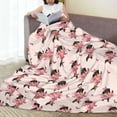 thumbnail image 6 of Fuzoiu Dachshund Dog Heart Print Ultra-Soft Micro Fleece Blanket,All Seasons Flannel Throw, Lightweight Blanket for Bed, Sofa, Couch, Movie Night, Camping, and Travel-40"x30", 6 of 7