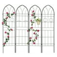 thumbnail image 4 of 78.7"Wx 19.7"H Rustproof Trellis for Climbing Plants Outdoor Flower Support Black, 4 of 7