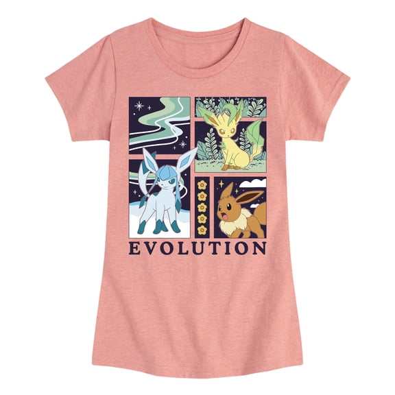 Pokémon - Nature Evolution - Girls Fitted Short Sleeve Graphic T-Shirt