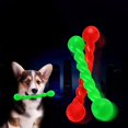 thumbnail image 4 of CNKOO Strong Flexible Dog Fetch Toy  Durable Material  Glow in the Dark Throw & Fetch Toy - For Small Dogs  Green, 4 of 5
