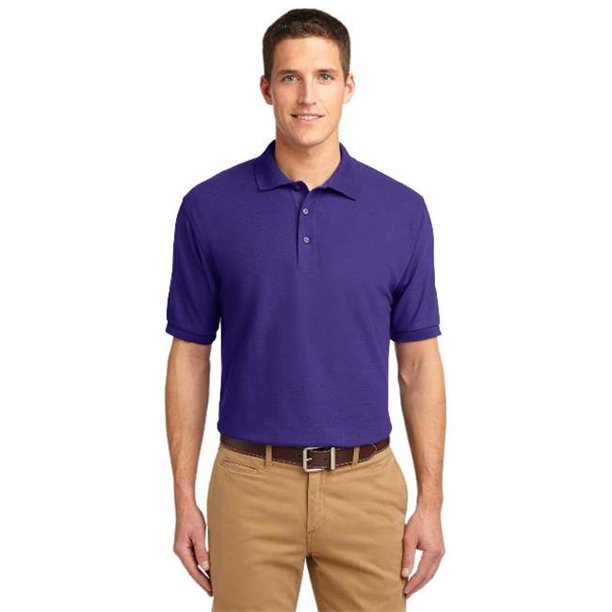 TLK500 T-Shirt de Polo en Soie pour Hommes & 44; Violet - Très Grand