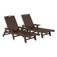 thumbnail image 3 of WestinTrends Malibu Outdoor Lounge Chairs Set of 2, All Weather Poly Lumber Patio Chaise Lounge Pool Chairs with 5 Positions Backrest, Dark Brown, 3 of 9