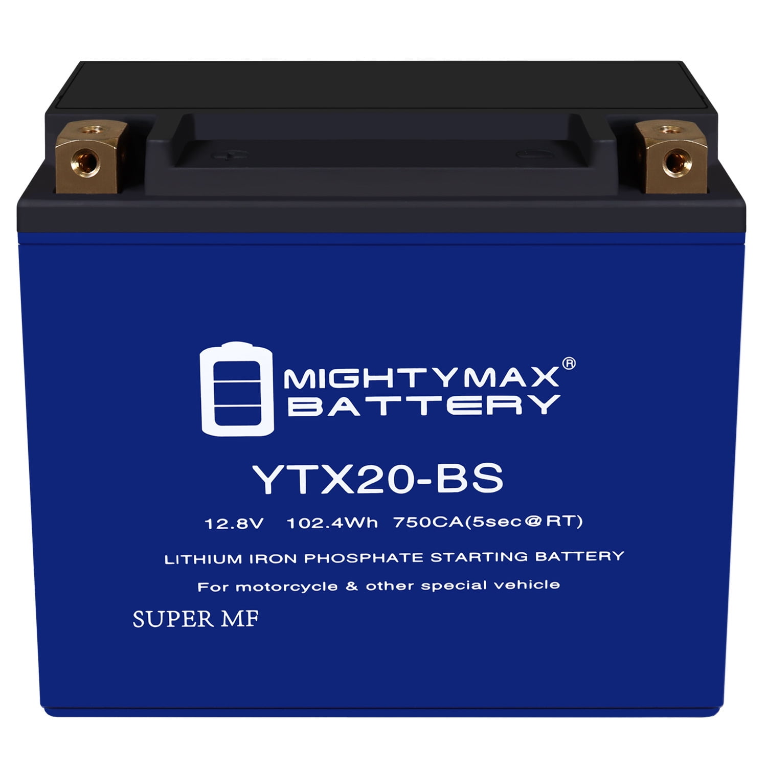 YTX20-BS Lithium Replacement Battery compatible with Powersports 44028 Motorcycle