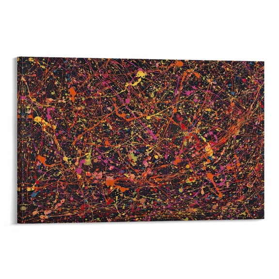 Jackson Pollock Abstract Canvas Wall Art Paintings Poster Print Photo Art Painting Canvas Poster Home Decorative Bedroom Modern Decor Posters Gifts 08x12inch(20x30cm)