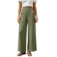 thumbnail image 2 of Hilenly Wide Leg Pants Woman High Waist Pull On Casual Pants Palazzo Pants for Women Dressy with Pockets, 2 of 8