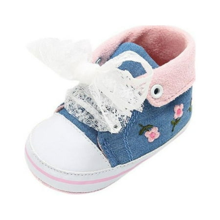 

KOOYET Sneakers First Walker born Crib Shoes Boys Girls Infant Toddler Soft Sole First Walkers Fashion Shoes