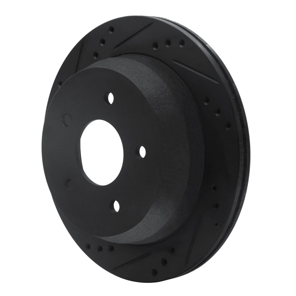 Dynamic Friction Company 633-48035L DFC Brake Rotor - Drilled And Slotted - Black