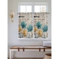 thumbnail image 2 of Watercolor Flowers Living Room Curtains 2 Panel, Vintage Tulips Floral Barn Doors Wood Grain Cafe Window Treatment, Farmhouse Bedroom Bathroom Kitchen Curtains Drapes 104"x54", 2 of 6