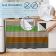 thumbnail image 5 of Farmhouse Cabinet Curtains for Kitchen 35"W x 35"L, Gradient Color Geometric Beige Brown Gray Wood Grain Laundry Sink Cabinets Magic Tape Short Curtain Privacy Panel for Bathroom Vanity Cabinets, 5 of 9