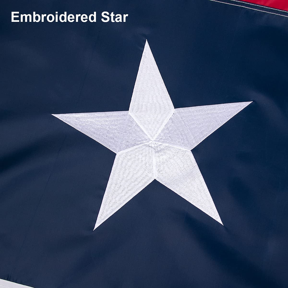 TOPFLAGS State Of Texas TX Flag 4x6 Feet Embroidered Star Sewn Stripes Heavyweight 210D Oxford Nylon Flags Vivid Color Heavy Duty Header Brass Grommets 4 Rows Hemming Texas TX Flag