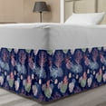 thumbnail image 1 of Nautical Bed Skirt, Marine Theme Colorful Sea Plants Pattern Hand Drawn Coral Reef Underwater Botanics, Elastic Bedskirt Dust Ruffle Wrap Around for Bedding Decor, 4 Sizes, Multicolor, by Ambesonne, 1 of 2