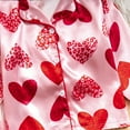 thumbnail image 6 of Byoo Heart Graphic Toddler Girls Nightwear Set Valentine's Day Smooth Short-Sleeved Top Shorts Outfit Breathable 2pcs Sleepwear Set, 6 of 9