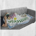 thumbnail image 6 of 13th Birthday Soft Flannel Fleece Throw Blanket, Pastel Colored Hand Drawn Style Composition Leaves Gifts and Balloons, Cozy Plush for Indoor and Outdoor Use, 50" x 60", Multicolor, by Ambesonne, 6 of 6