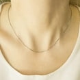 thumbnail image 5 of 14K White Gold 0.8mm Octagonal Snake Pendant Chain, FREE Microfiber Cloth, Shiny Link Mens Womens Necklace, Giorgio Bergamo 18, 5 of 8