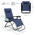 thumbnail image 2 of Hearth & Harbor Zero Gravity Chair Set of 4, Outdoor Lounge Chairs with Cup Holder, Blue, 2 of 9