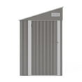 thumbnail image 2 of 4*8FT Optional storage shed has a two-color design, single-hinge door, strong structure, and good ventilation., 2 of 12