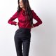 thumbnail image 4 of Gibobby Blusas De Manga Larga Para Mujer Camisa Tops Botón de Blusa casual Mujer Blusa de manga larga para mujer（Rojo， XXL), 4 of 5