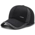 thumbnail image 1 of Gorra de béisbol de otoño e invierno para hombre de sombrero viejo, orejeras cálidas para papá de mediana edad y ancianos, gorra con visera vieja engrosada, marea, 1 of 6