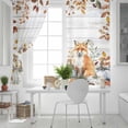 thumbnail image 5 of Fsddascl Thanksgiving Blackout Curtains for Bedroom/Living Room, Thermal Insulated Kitchen Curtains, Squirrel Fox Pumpkin Autumn Eucalyptus Grommet Darkening Window Treatment Drapes 27.5"x39"x2, 5 of 6