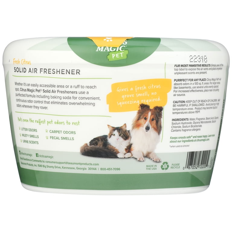 Citrus Magic Pet Solid Odor Absorber, Fresh Citrus, 20 Oz photo 2