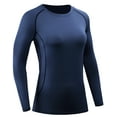 thumbnail image 3 of NELEUS Womens Compression T Shirt Yoga Athletic Dry Fit Long Sleeve 3 Pack,Black+Gray+Navy Blue,US Size 2XL, 3 of 8