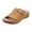Brown, variant on Green Ladies Comfy Open Toe Wedge Sandals Flocked Material Mule Style 2026 Summer Platform Slides