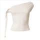thumbnail image 3 of Tops Cortos con Hombros Descubiertos y Doble Forro para Mujer 2025, Tops Asimétricos Sin Mangas Y2K para Salir Albaricoque L, 3 of 10