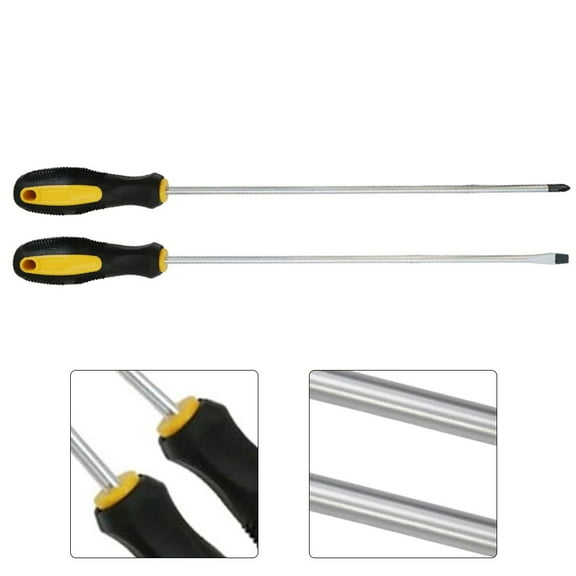 12Inch Long Slotted Cross Screwdriver Magnetic Screwdriver With Rubber Handle Parafusadeira Destornillador Outils Hand Tool Cross Screwdriver Fangkenuo