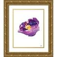 thumbnail image 1 of Fay, Mela 20x24 Gold Ornate Wood Framed with Double Matting Museum Art Print Titled - Purple Flower II, 1 of 4