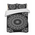 thumbnail image 2 of Quilts Twin XL Size, Black Boho Soft Comforter Bedding Set for Bed, Retro Farmhouse Neutral Abstract Geometric Lightweight Quilted Bedspread with Pillow Cover(2 Pieces) for All Season, 68x98 Inch, 2 of 6