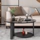thumbnail image 3 of Mesa de centro transparente que ahorra espacio, mecanismo único, decoración, mesa de centro de diseño, redonda, Simple, muebles para el hogar, 3 of 4