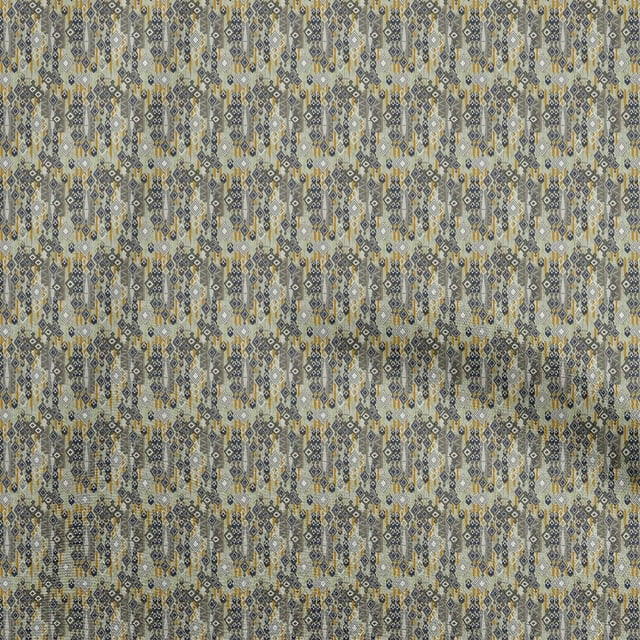 oneOone Cotton Poplin Light Green Fabric Asian Kilim Sewing Craft Projects Fabric Prints By Yard 42 Inch Wide