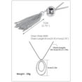 thumbnail image 2 of 3PCS Long Pendant Necklaces for Women Knot Disk Circle Tassel Statement Sweater Necklace Set, 2 of 5
