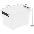 thumbnail image 4 of 35 Quarts Plastic Boxes with Lids and Wheels, Clear Storage Bin Totes Set of 4, 4 of 7