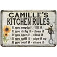 thumbnail image 1 of Camille's Kitchen Rules Chic Sign Vintage Decor 16 x 24 Matte Finish Metal 116240032491, 1 of 1