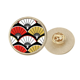 thumbnail image 1 of Broche de oro metálico circular Unbranded Ventilador plegable rojo negro dorado, 1 of 3