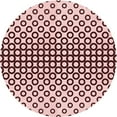 thumbnail image 1 of Ahgly Company Machine Washable Indoor Round Transitional Brown Red Area Rugs, 5' Round, 1 of 7