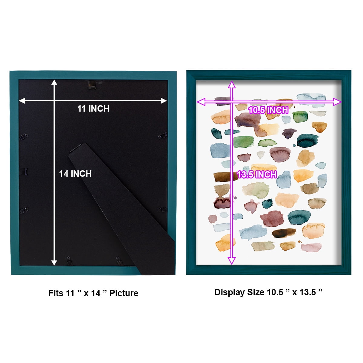 Shattered Segments I - Framed Print w/glass - Ocean Blue