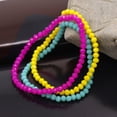 thumbnail image 2 of 3 Piece/pack Bracelets Set Multicolor Combination 4mm Crystal Beaded Bracelet Bohemian Jewelry Female Girl Gift Wholesale, 2 of 5