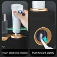 thumbnail image 4 of OAVQHLG3B Tray Bathroom Toothbrush Holder Wall Toothpaste Dispenser, Toothbrush Holders For Bathrooms, 4 Cups Toothbrush Holder Wall Mounted With Toothpaste Dispenser, 4 of 5