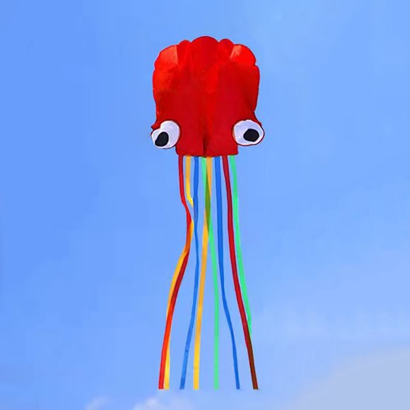 HUASHENG Mollusk Marine Animal Kite Easy To Fly Kite For Kids And Adults No Handle With Kite String Perfect Kite For Beginners Perfect For Outdoor Play With 30 Meters Large Line Board