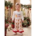 thumbnail image 6 of RUINIXCW Baby Girl Christmas Outfit Long Sleeve Printed Romper Flared Pants Headband, 6 of 8