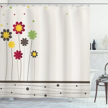 Ambesonne Contemporary Shower Curtain, Spring Field Art, 69"Wx84"L, Multicolor