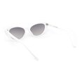 thumbnail image 4 of Womens Classic Iconic Pin Up Girl Cat Eye Sunglasses White - Smoke Mirror, 4 of 4