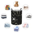 thumbnail image 4 of Balery Spiders On The Web Cesta de ropa redonda con asas, impermeable, independiente, para ropa, juguetes, dormitorio y familia-Small, 4 of 6