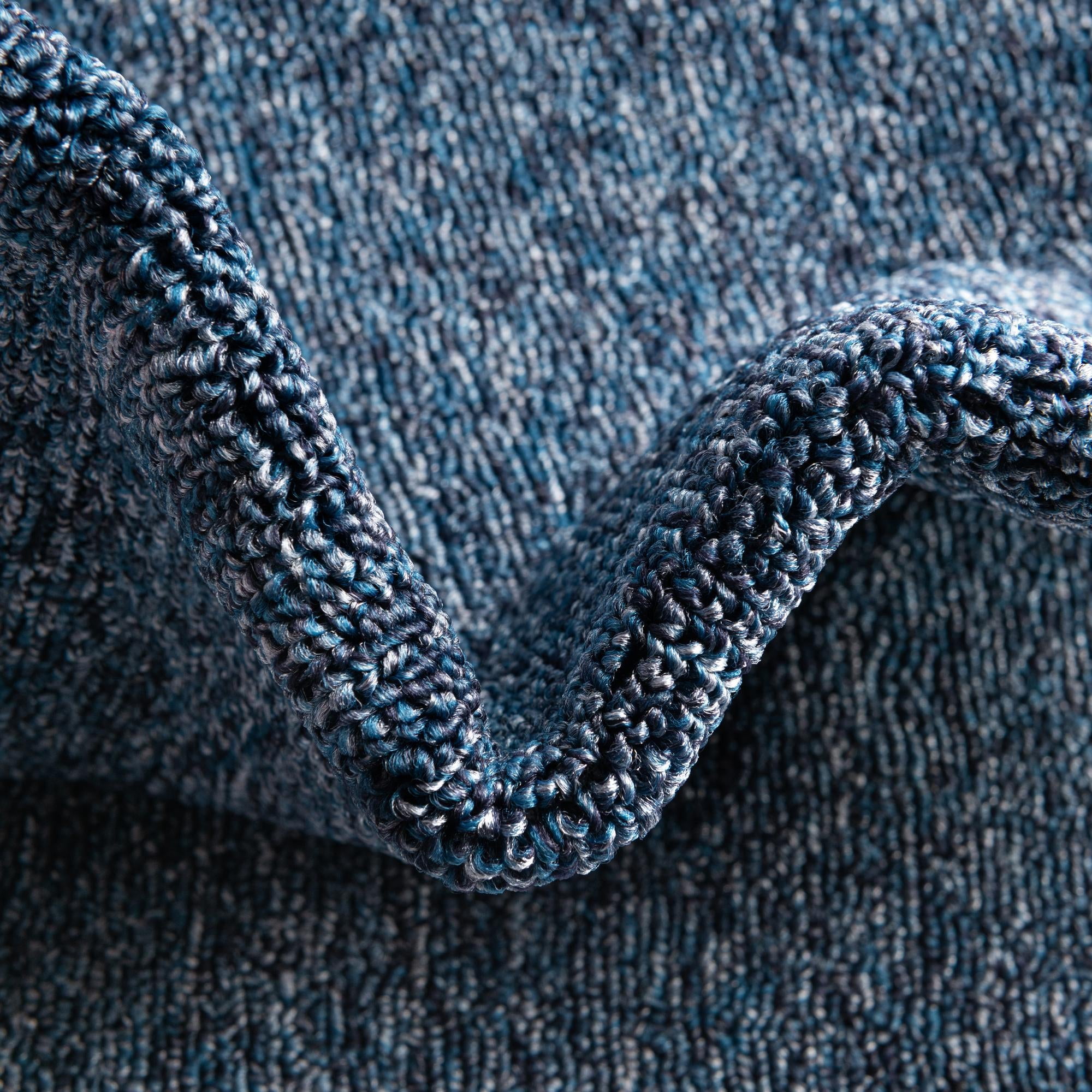 Unique Loom Everyday Solid Collection Area Rug - Mono (7' Square Azure Blue)