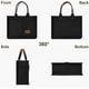 thumbnail image 3 of LHSHID Canvas Tote Bag with Multi Pockets Everything Tote for Women Church Bag Mommy Diapper Bag with Compartments, 3 of 6