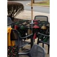 thumbnail image 4 of Outdoor Tablecloth with Umbrella Hole and Zipper, Christmas Trees Square Table Cloth 54x54 Inch Waterproof Tablecloth, Red Green Yellow Xmas Tree Snowflake Picnic Table Cover for Patio Camping, 4 of 7